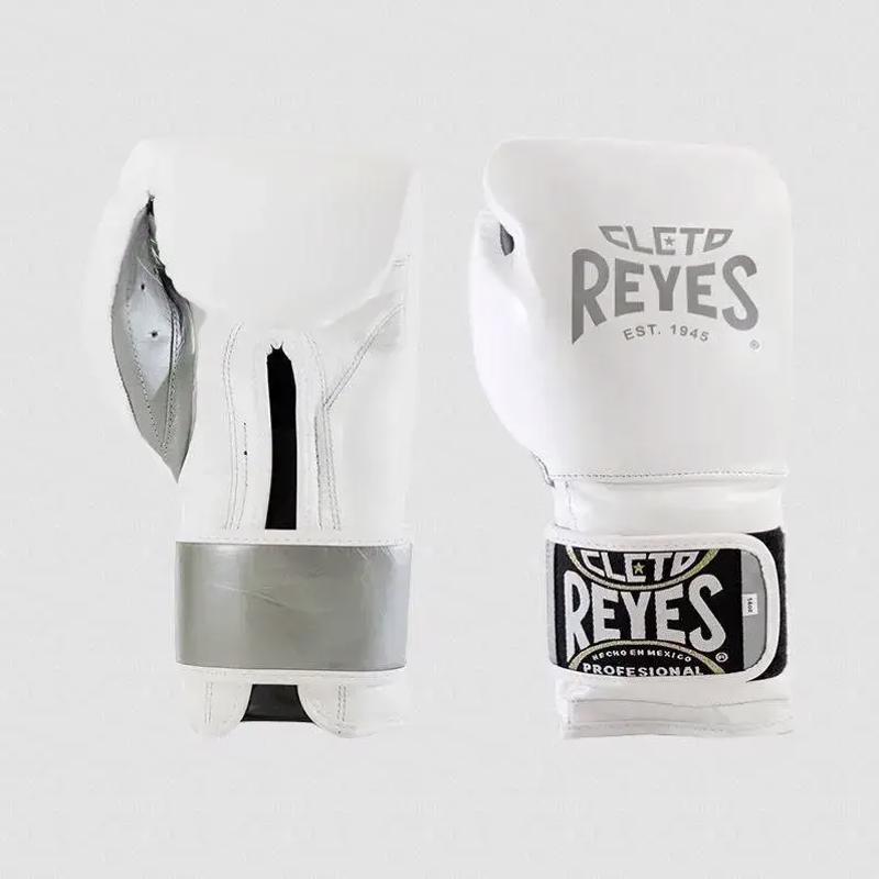 Cleto Reyes Velcro Sparring  boxing gloves –white/grey